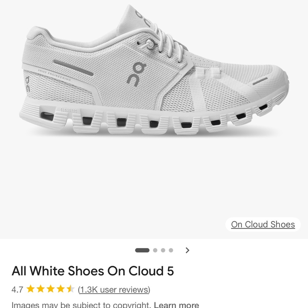 On Cloud Women's Athletic Shoes - White